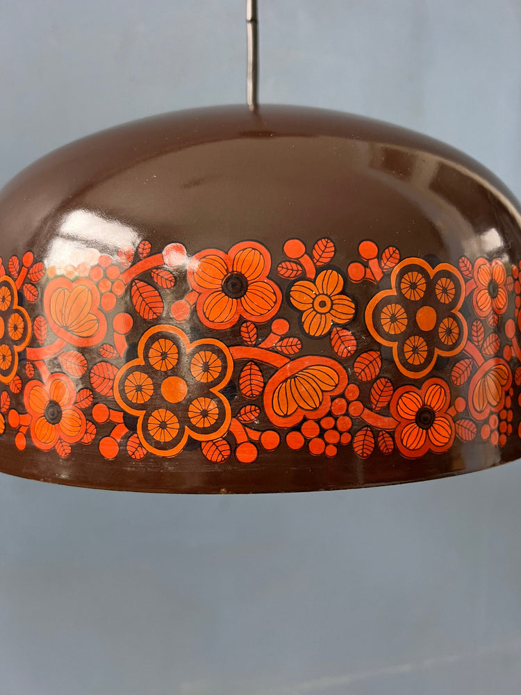 Mid Century Brown Arabia Hanging Lamp by Kaj Franck for Fog & Morup