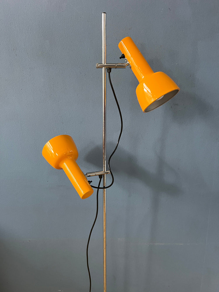 Vintage Yellow Mid Century Space Age Floor Lamp