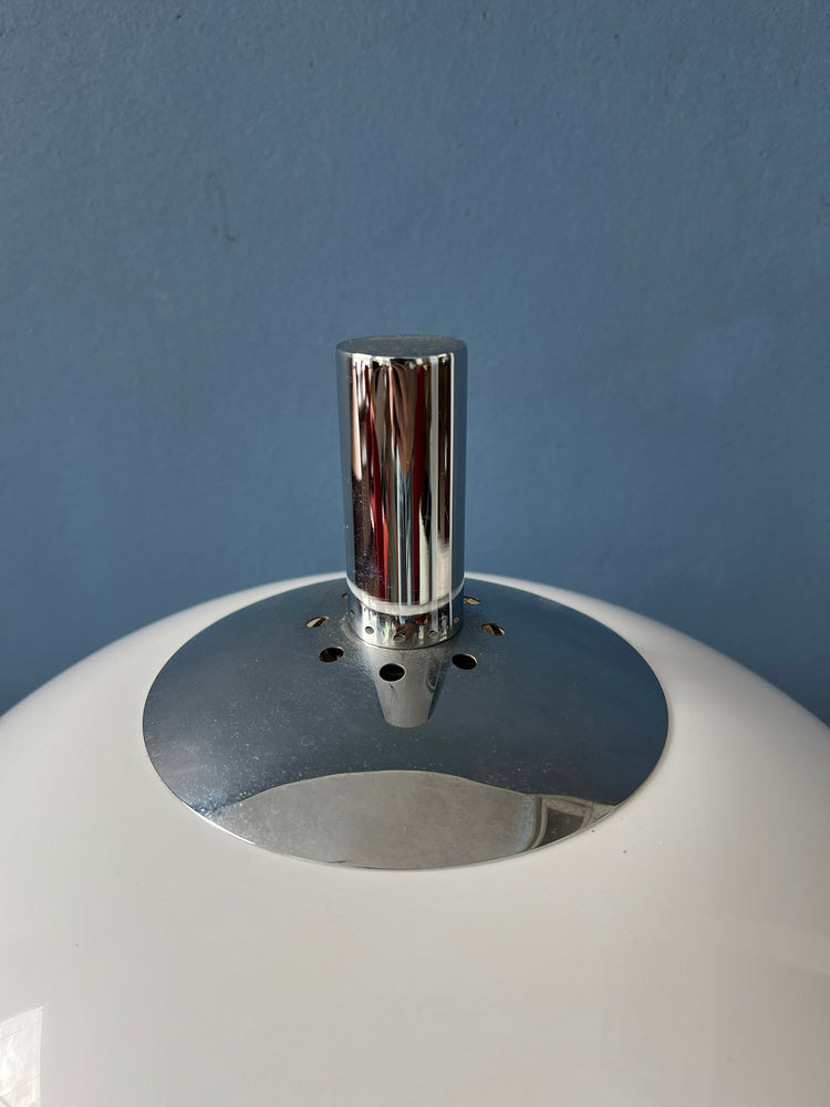 White Chrome Dijkstra Space Age Mushroom Table Lamp