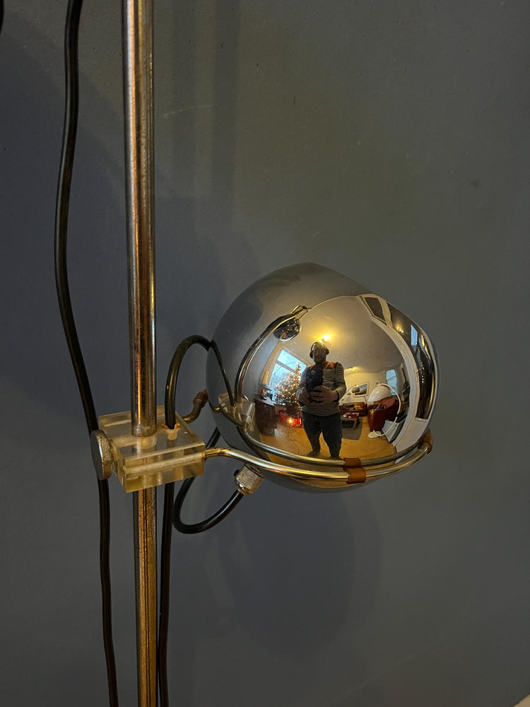 Vintage Chrome Mid Century GEPO Eyeball Floor Lamp