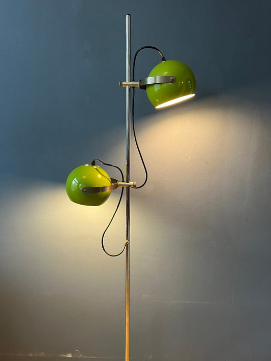 Vintage Green Herda Space Age Eyeball Floor Lamp