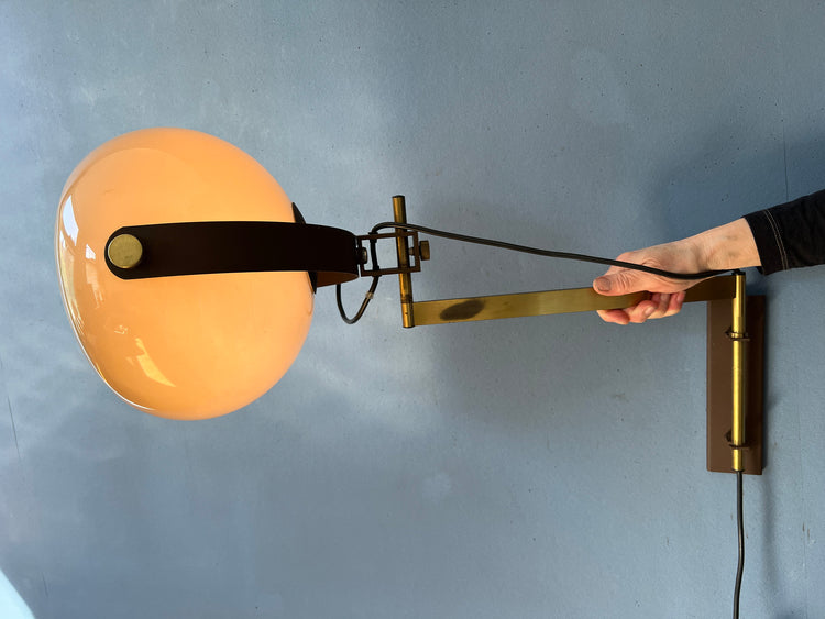 Mushroom Wall Light - Dijkstra Lamp - Space Age Sconce - Swing-Arm