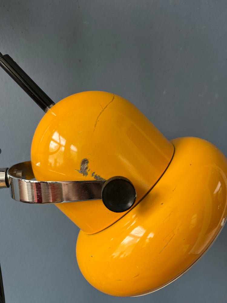 Vintage Yellow Mid Century Space Age Floor Lamp