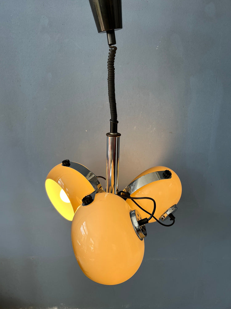 Vintage Dijkstra Space Age Pendant / Chandelier - Mid Century Modern Lamp - Retro 70s Light Fixture