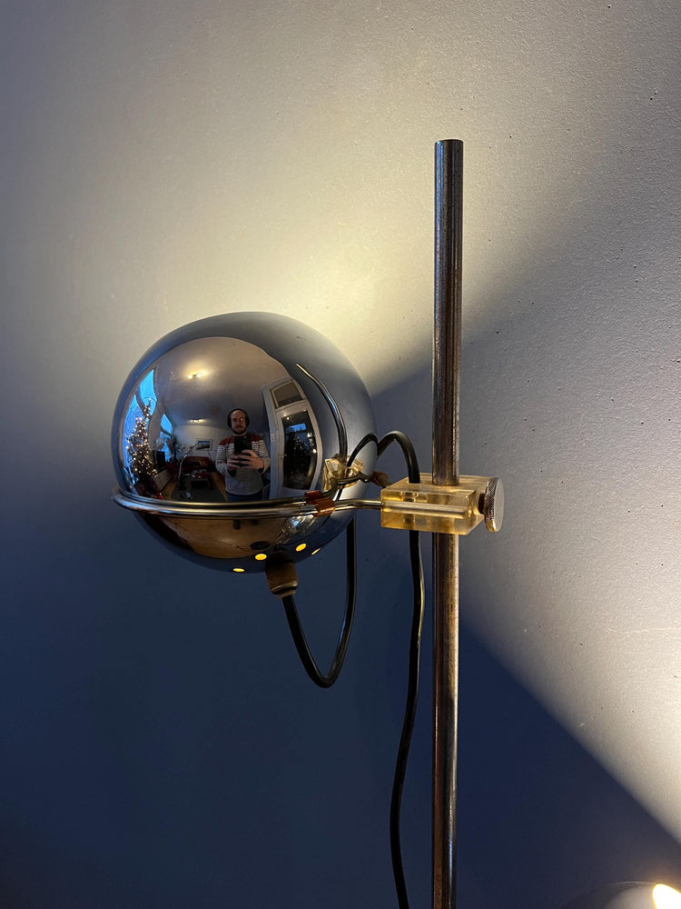 Vintage Chrome Mid Century GEPO Eyeball Floor Lamp