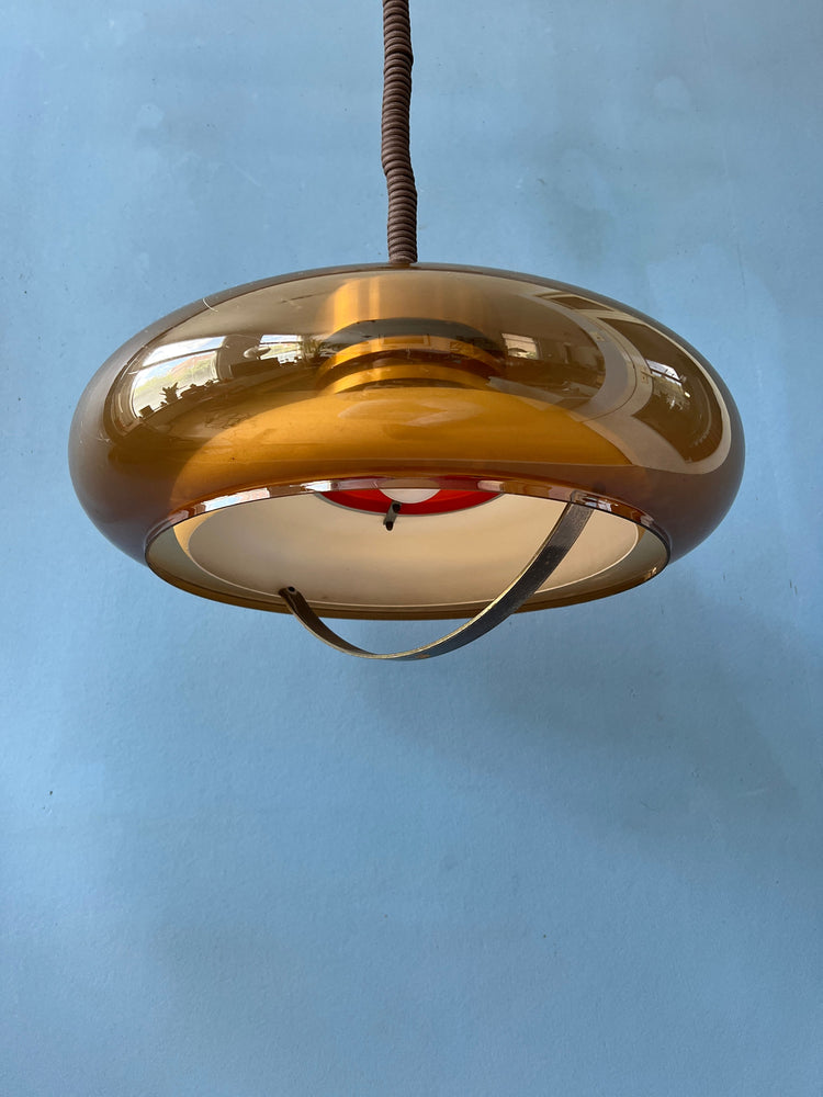 Mid Century Oval UFO Herda Space Age Pendant Lamp