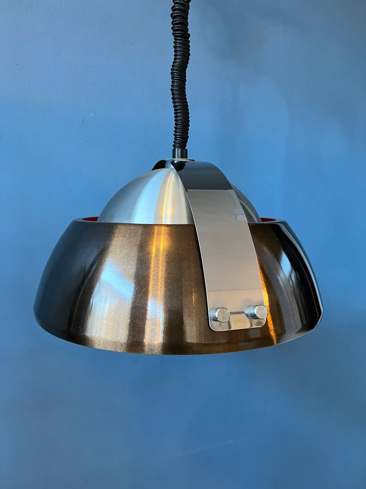 Orange Lakro Amstelveen Space Age Pendant Light with Rise-and-Fall