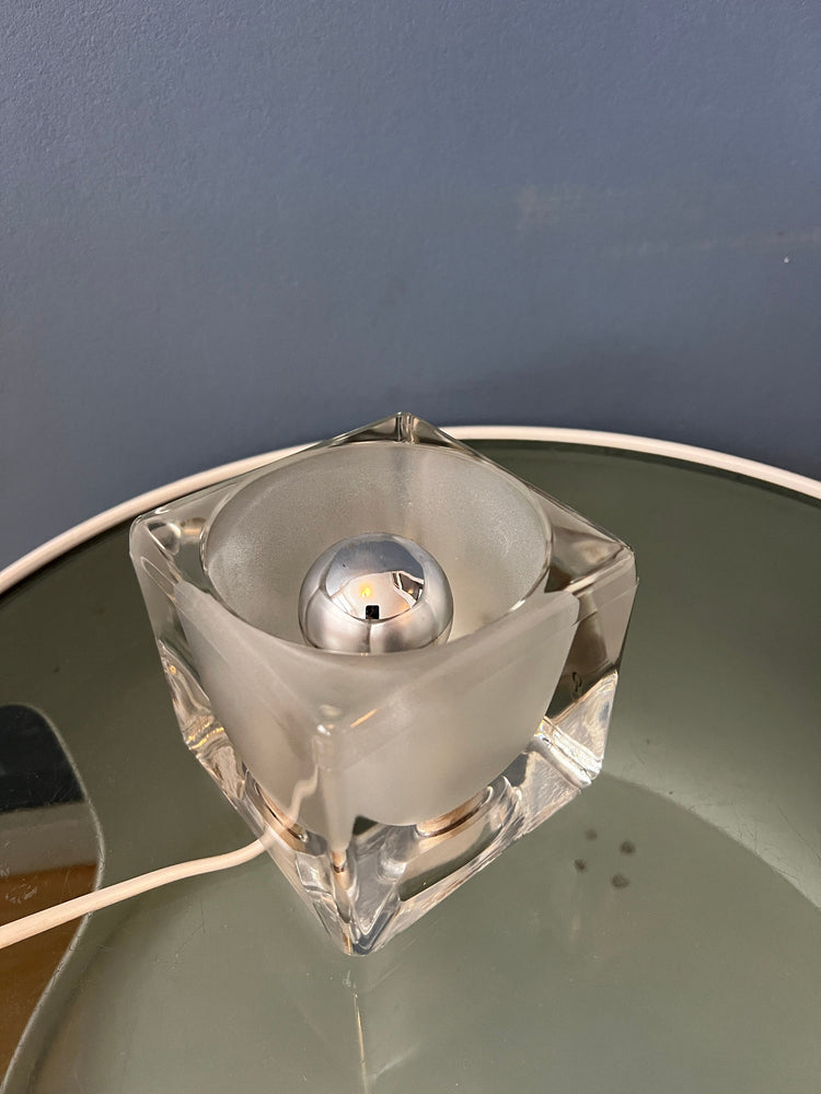 Mid Century Peill & Putzler 'Ice Cube' Glass Table Lamp