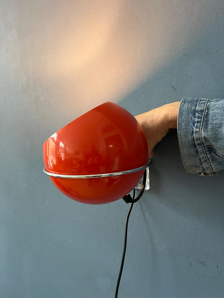 Orange Space Age Eyeball Wall Lamp