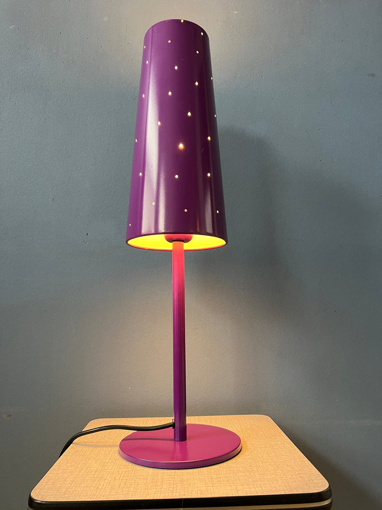 Mid Century Space Age Purple Table Lamp