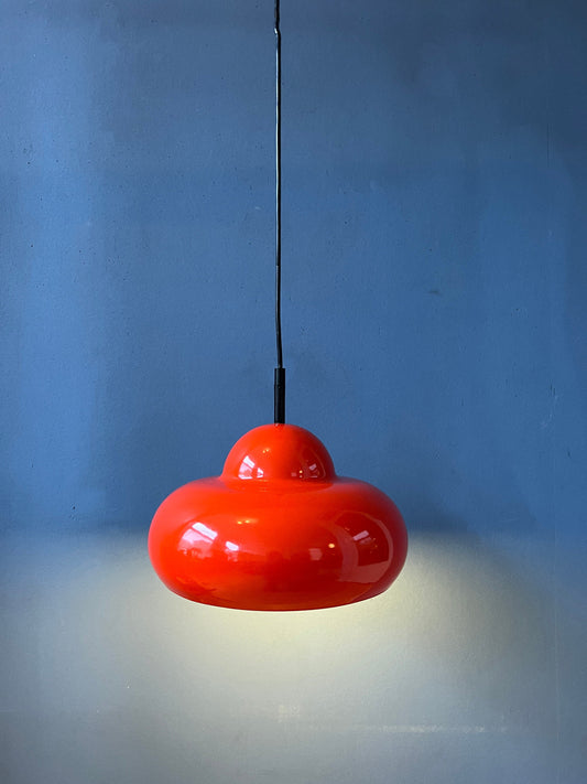 Retro Red Metal Space Age Pendant Lamp