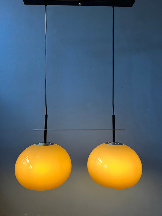 Two Dijkstra Mushroom Pendant Lamps - Space Age Hanging Lamp - Mid Century Light Fixture