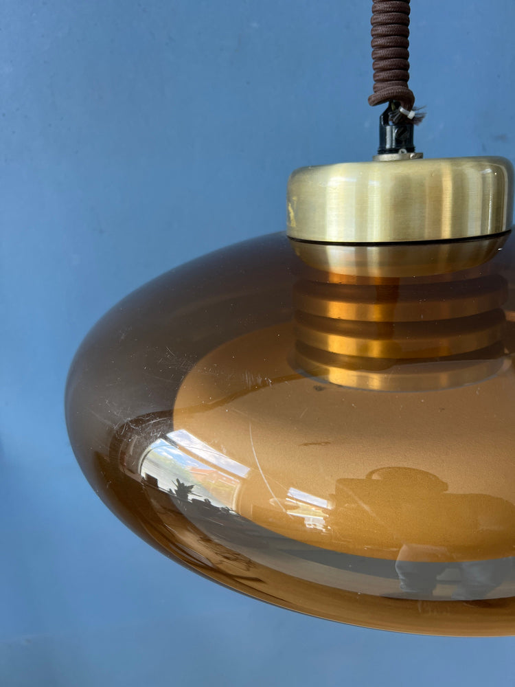 Mid Century Oval UFO Herda Space Age Pendant Lamp