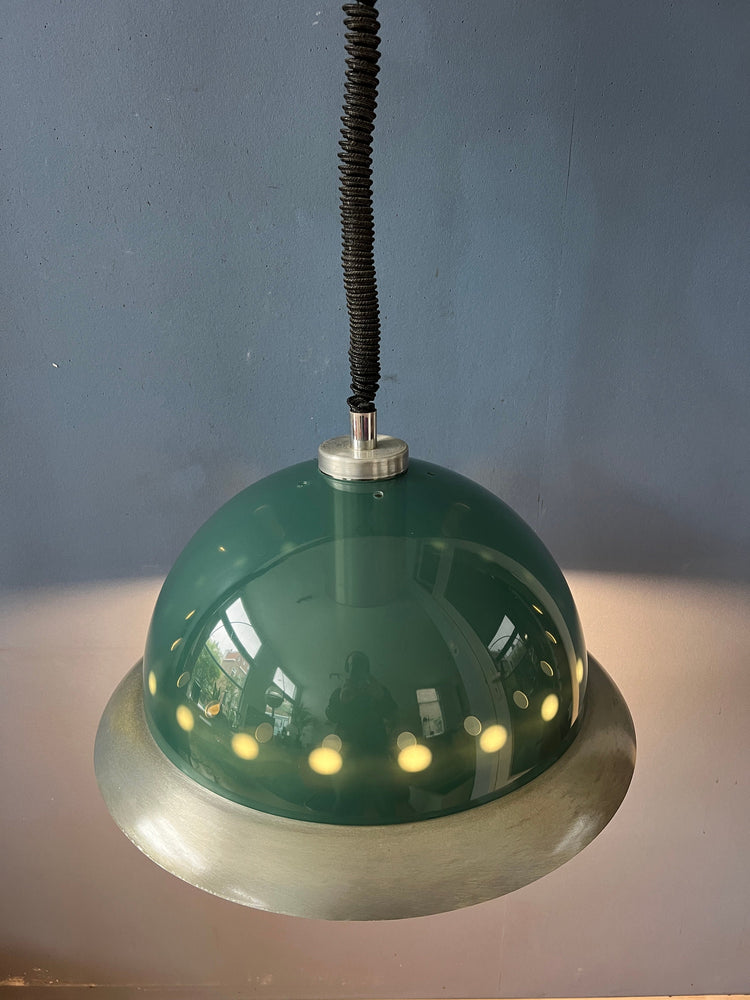 Big Green Dijkstra Space Age Dome Hanging Lamp