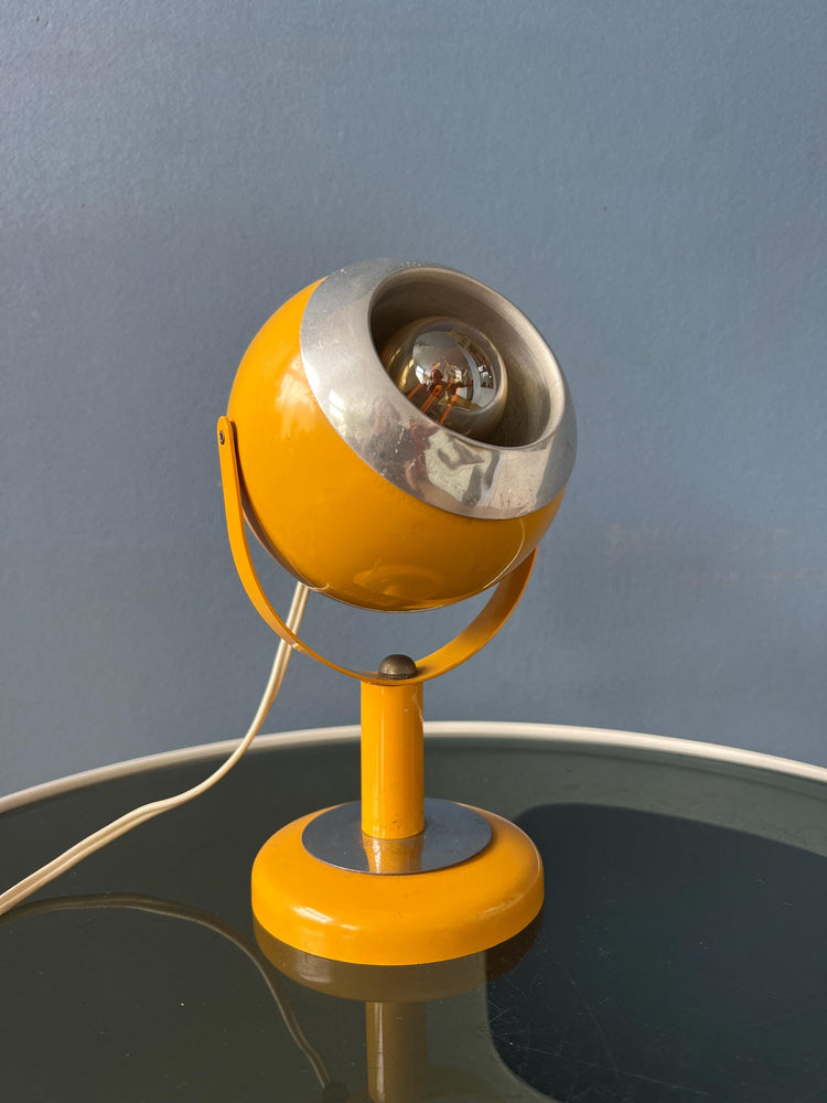 Yellow Flexible Space Age Eyeball Table Lamp