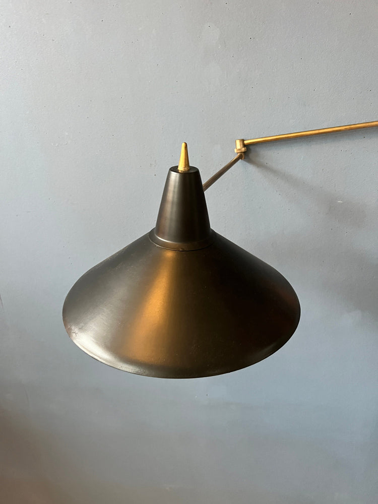 Vintage Swing-Arm 'Van Doorn' Wall Lamp in Style of Rietveld's Panama