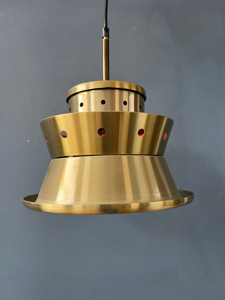 Metallic Doria Leuchten Space Age Hanging Lamp