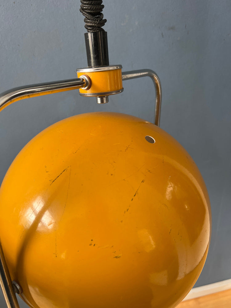 Yellow Mid Century GEPO Eyeball Pendant Lamp