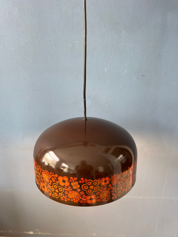 Mid Century Brown Arabia Hanging Lamp by Kaj Franck for Fog & Morup