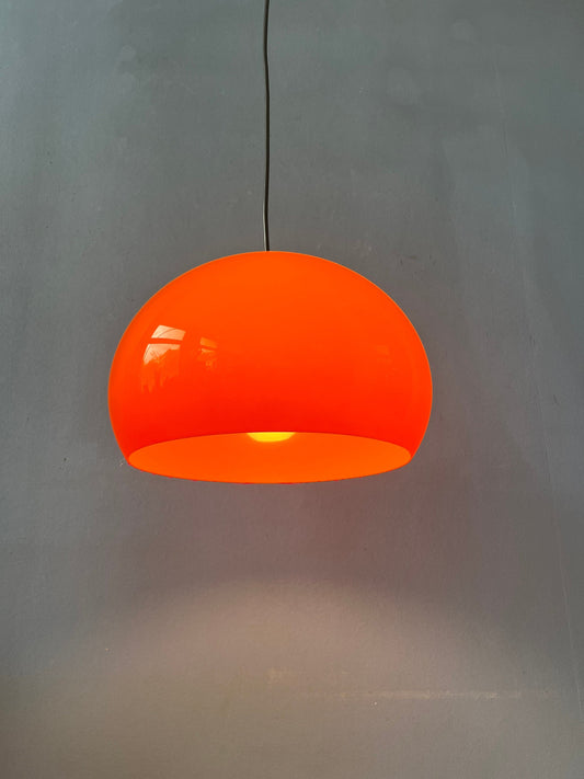 Orange Space Age Mushroom Pendant Lamp