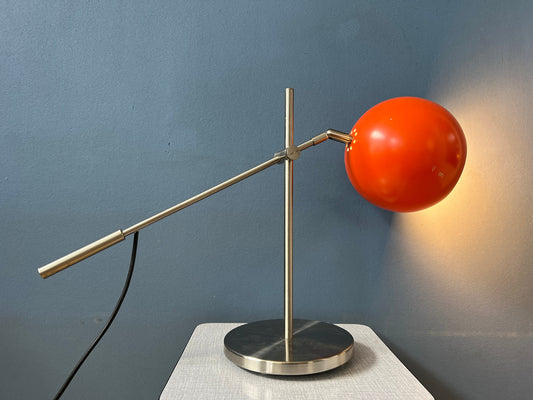 Orange Eyeball Desk Lamp - Red Space Age Table Lamp - GEPO Style Light