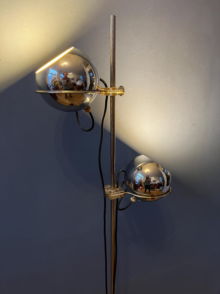 Vintage Chrome Mid Century GEPO Eyeball Floor Lamp