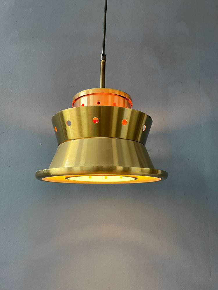 Metallic Doria Leuchten Space Age Hanging Lamp