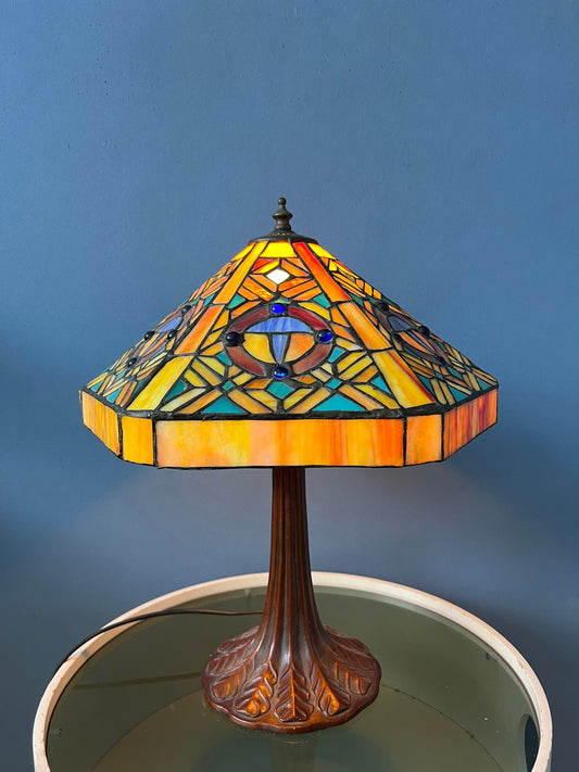 Stained Glass Tiffany Art Deco Style Desk Lamp