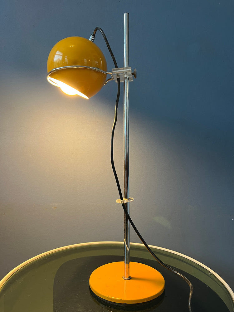 Vintage Yellow GEPO Eyeball Table Lamp