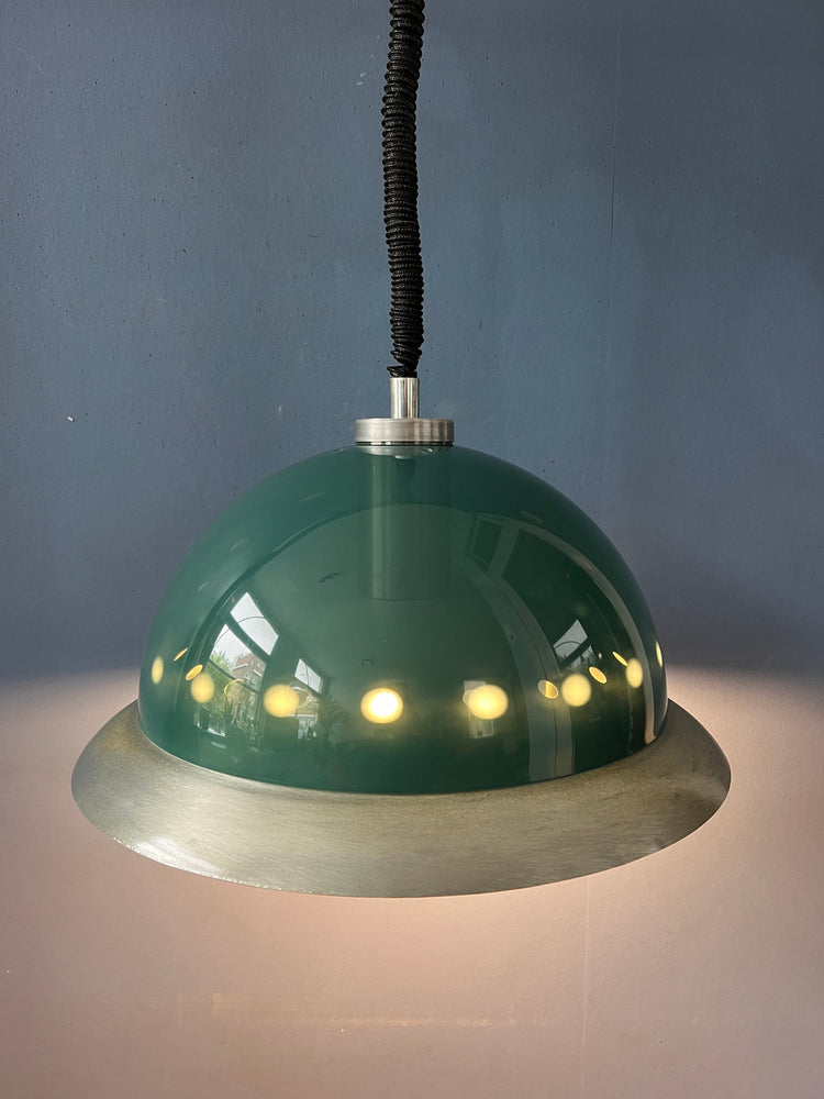 Big Green Dijkstra Space Age Dome Hanging Lamp