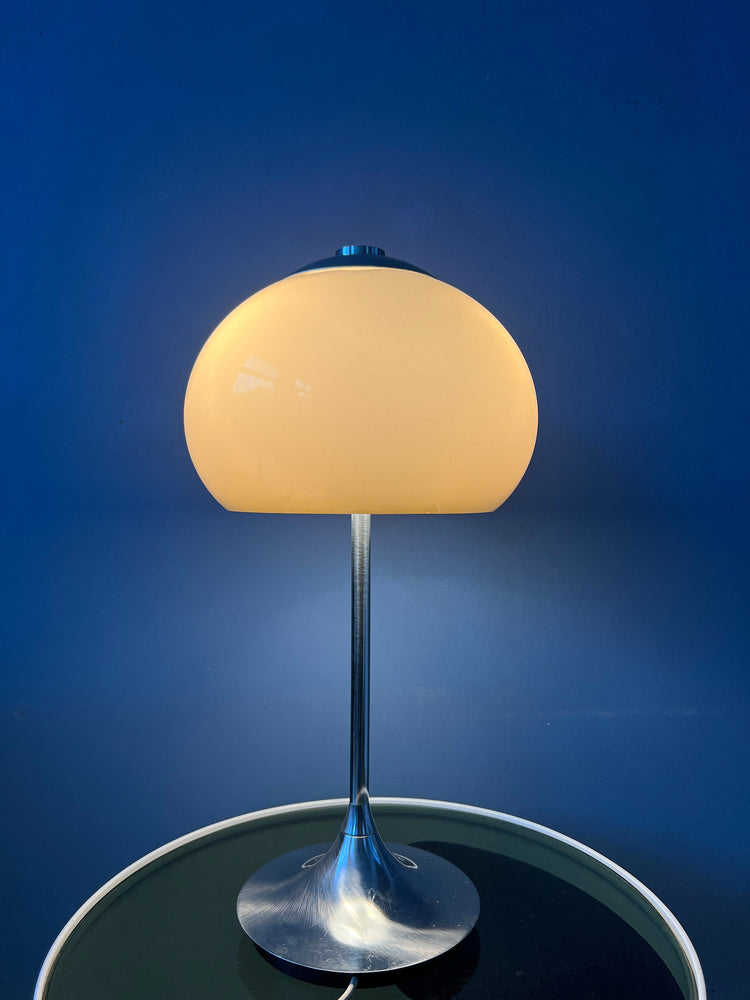 Retro Mid Century Beige Mushroom Table Lamp