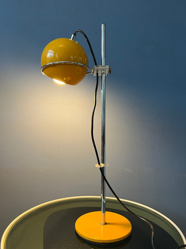 Vintage Yellow GEPO Eyeball Table Lamp