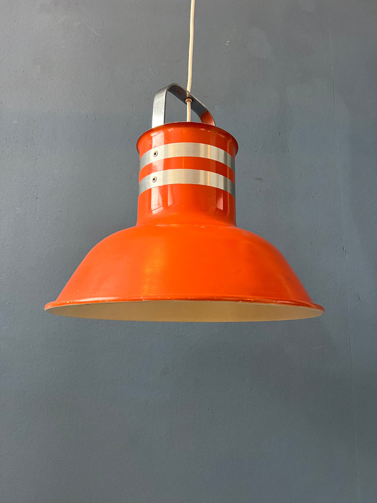 Orange/Red Metal Space Age Pendant Lamp