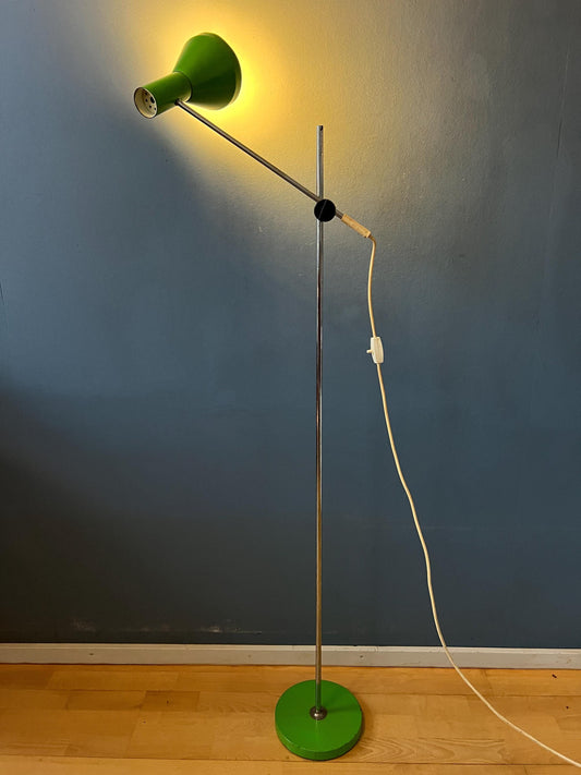 Vintage Mid Century Apple Green Adjustable Floor Lamp