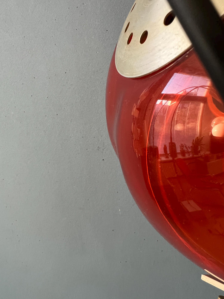 Vintage Orange Dijkstra Globe Space Age Wall Lamp