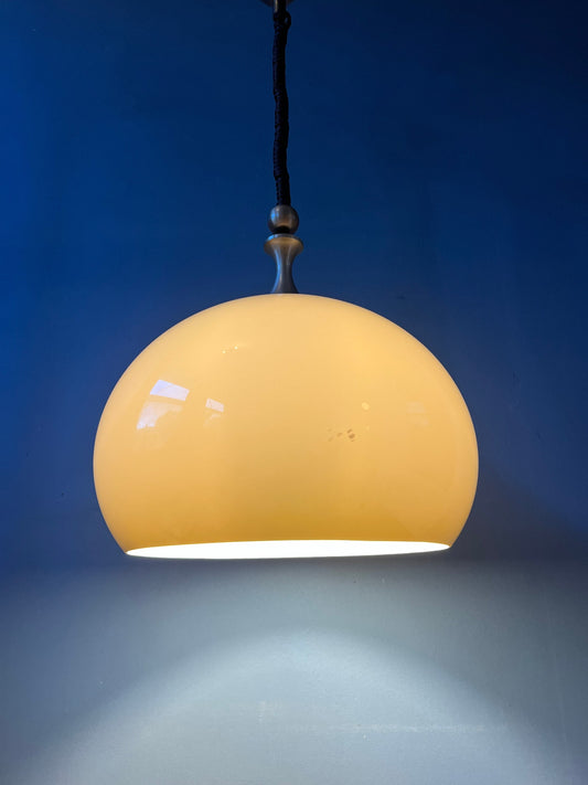 Mid Century Plexiglass Dijkstra Space Age Mushroom Pendant Lamp