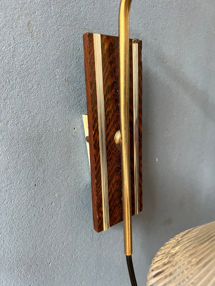 Small Mid Century Rod Glass Hanging Wall Lamp