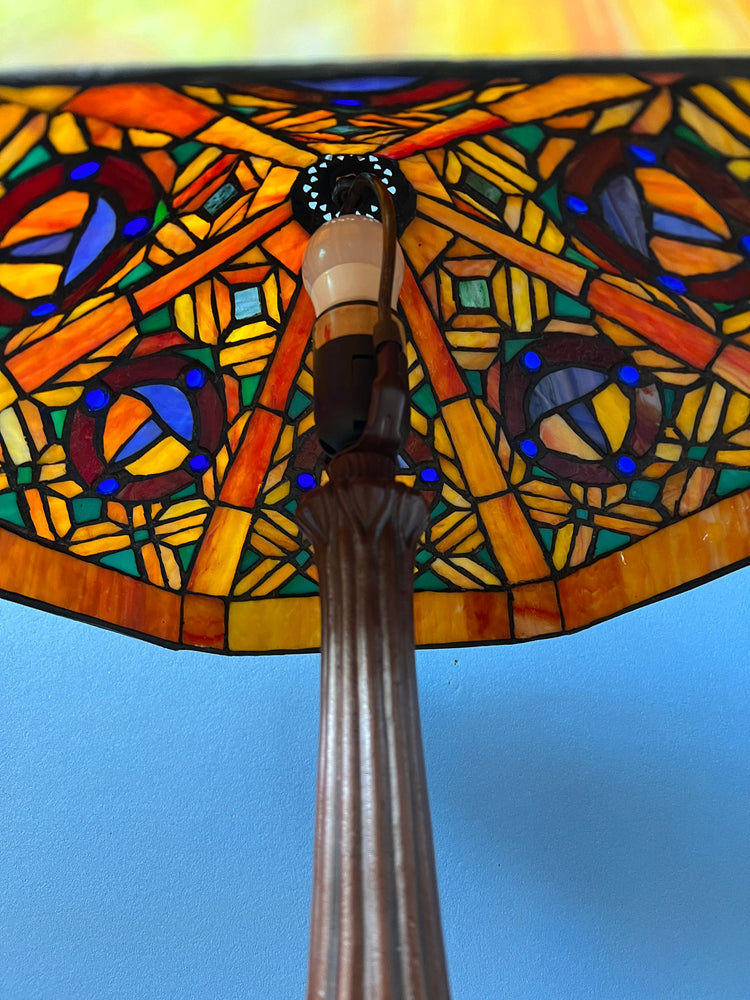 Stained Glass Tiffany Art Deco Style Desk Lamp