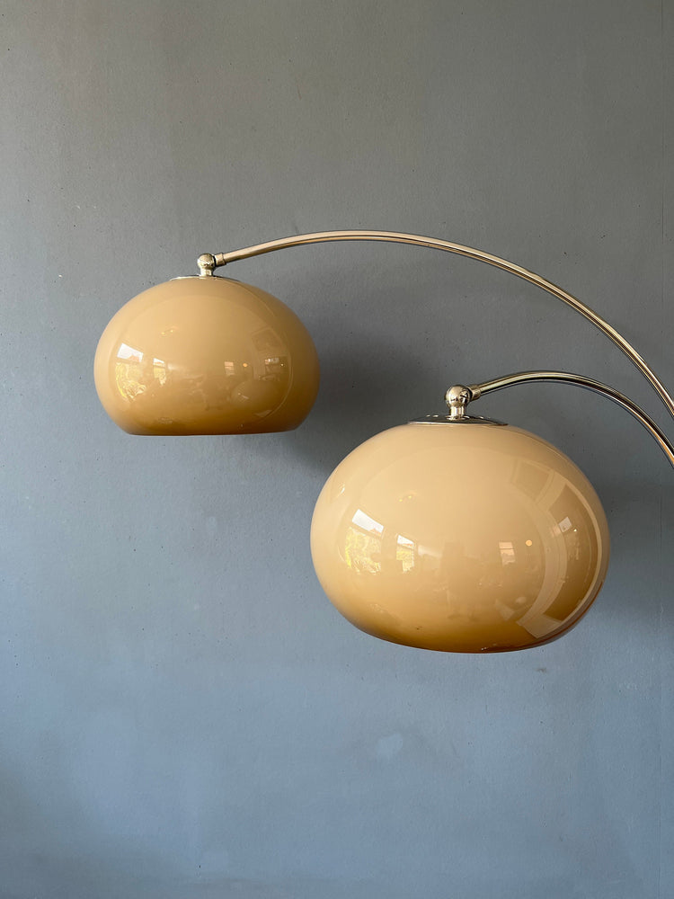 Vintage Dijkstra Double Arc Mushroom Floorlamp | Space Age Lighting | Retro 70s Standing Light