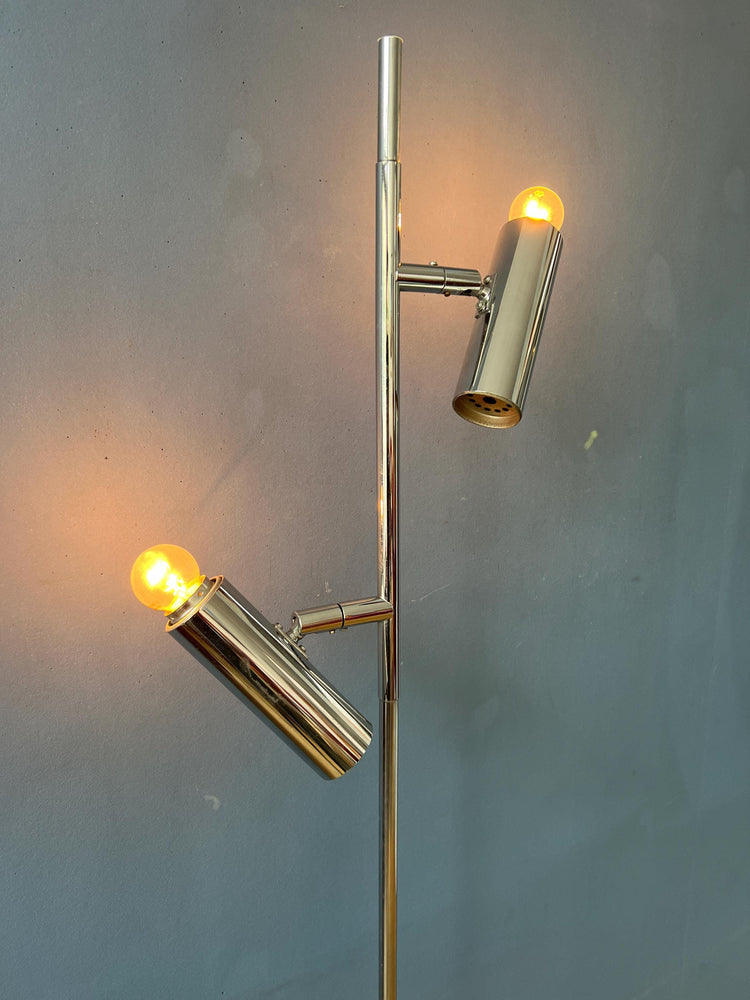 Chrome Vintage Sputnik Floor Lamp by Sölken Leuchten