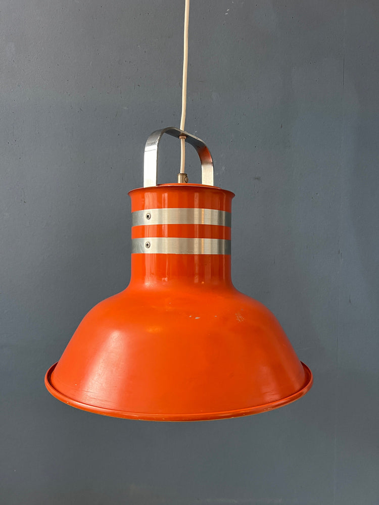 Orange/Red Metal Space Age Pendant Lamp