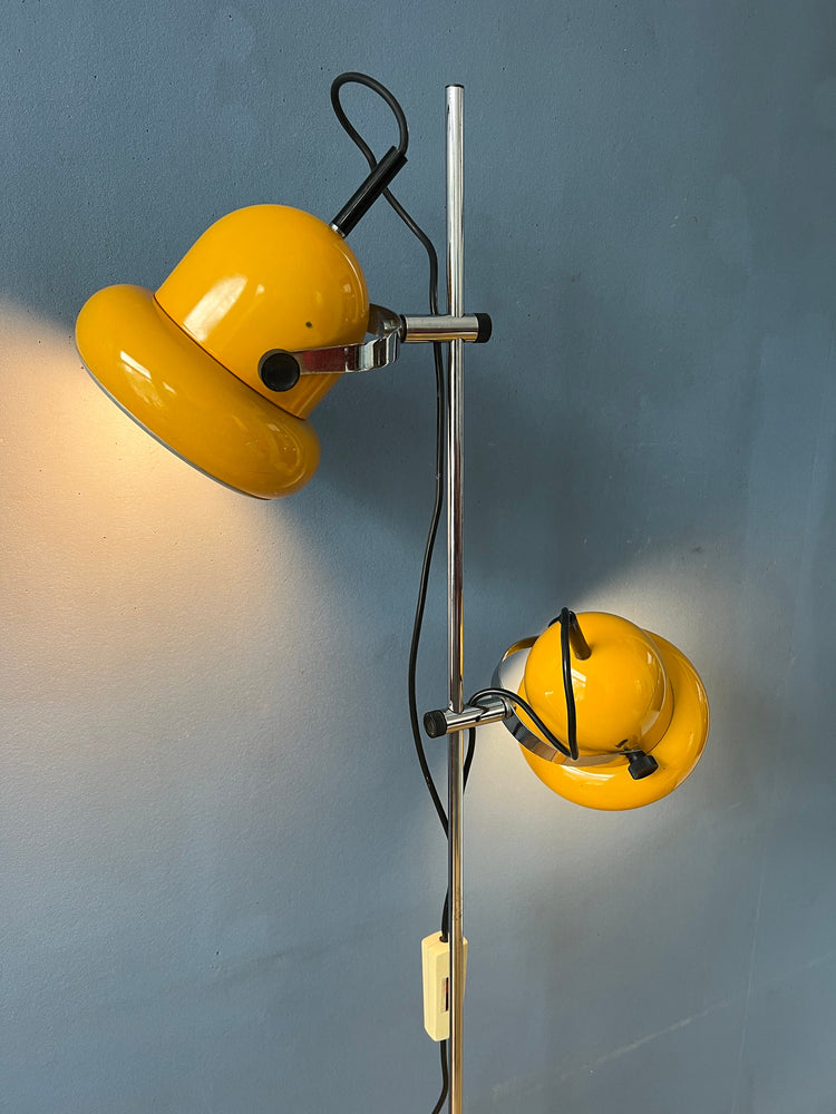 Vintage Yellow Mid Century Space Age Floor Lamp