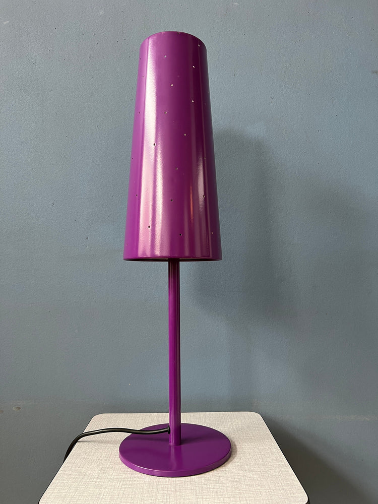 Mid Century Space Age Purple Table Lamp