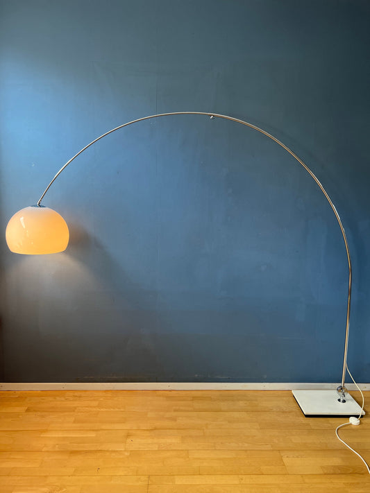 Large Italian Mid Century Space Age Arc Floor Lamp