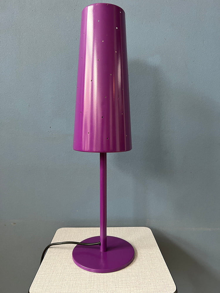 Mid Century Space Age Purple Table Lamp