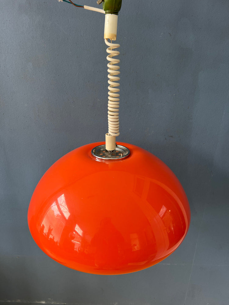 Orange Guzzini Cabras Space Age Pendant Lamp by Luigi Massoni