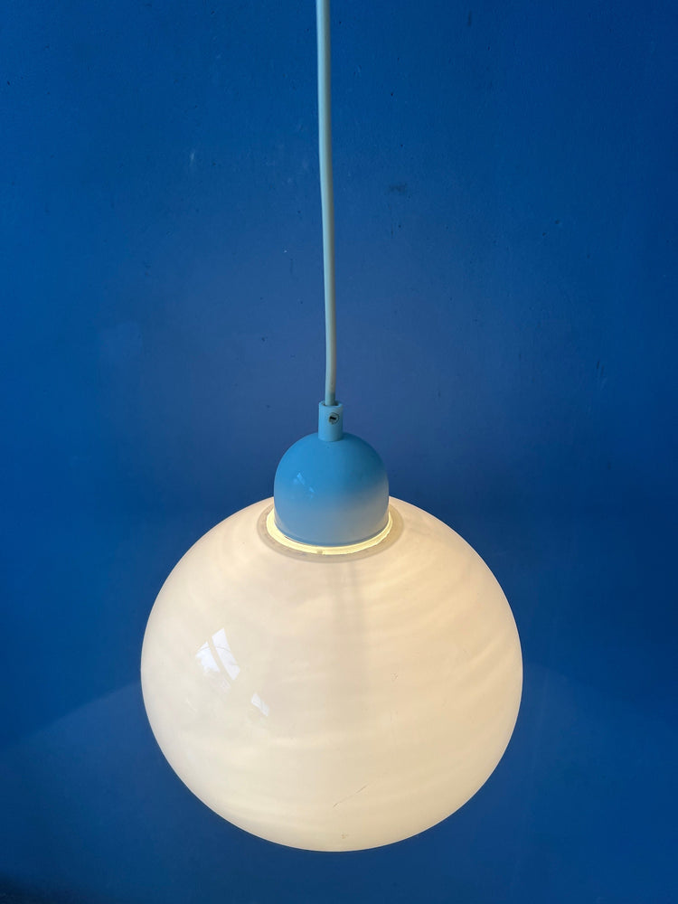 Small White Space Age Mushroom Hanging Lamp