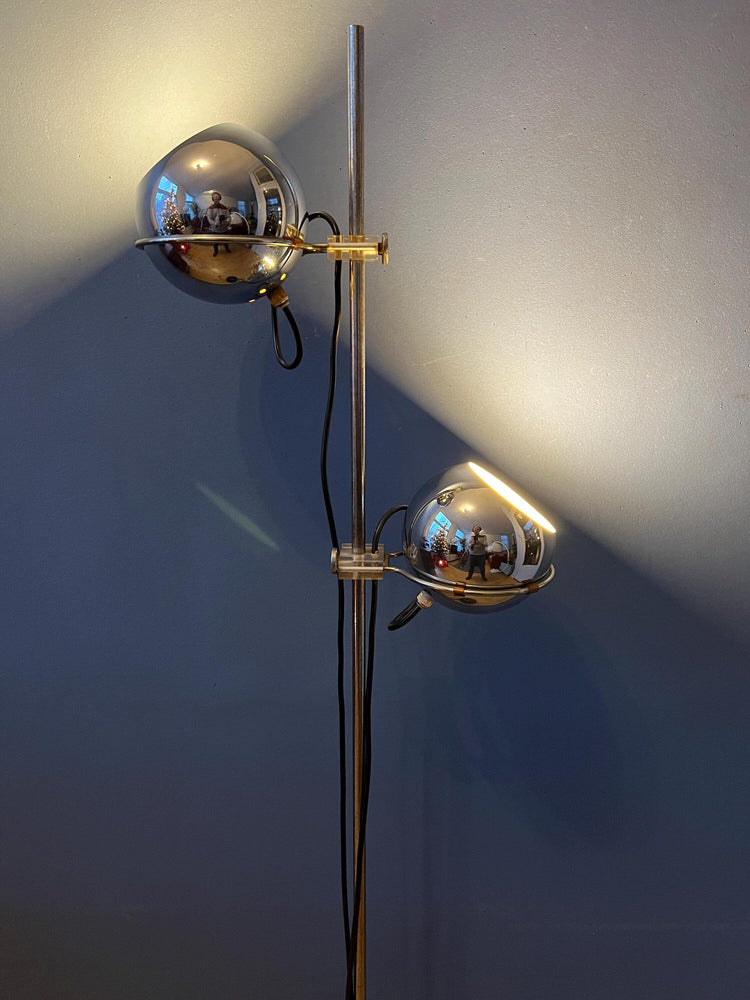 Vintage Chrome Mid Century GEPO Eyeball Floor Lamp