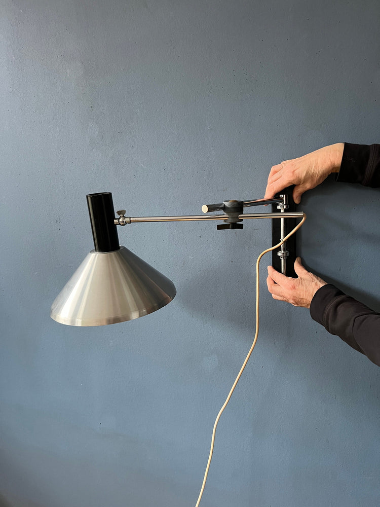 Vintage Mid Century Anvia Swing Arm Wall Lamp