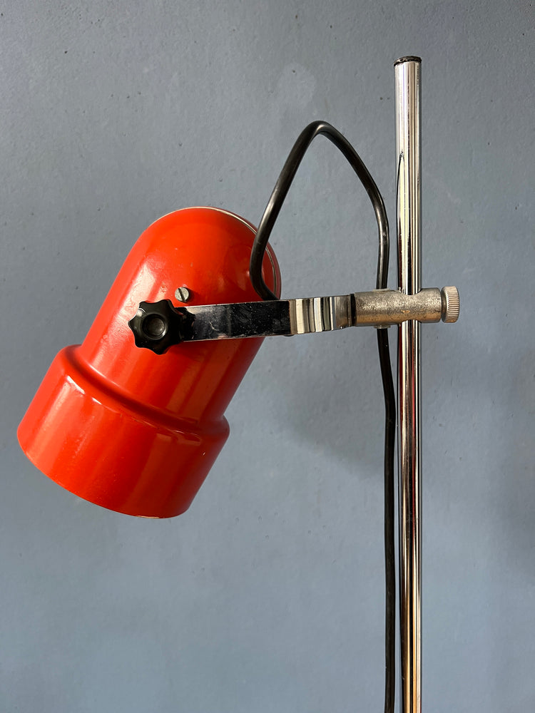 Red Mid Century Space Age Floor Lamp